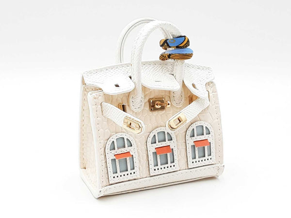 Mini Boutique Bag Charm In Ivory Fw0825edu