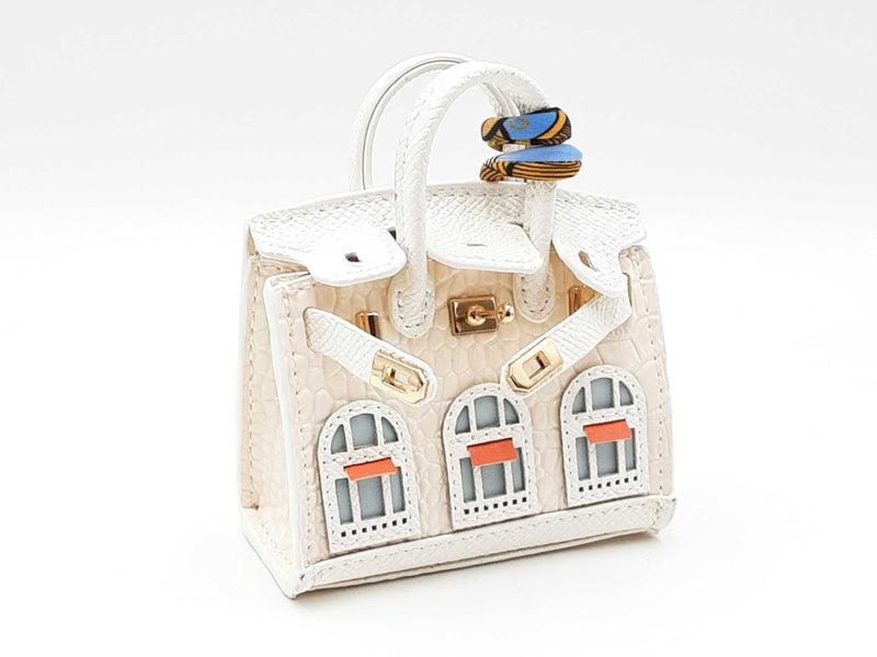 Mini Boutique Bag Charm In Ivory Fw0825edu