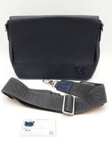 Louis Vuitton Blue Leather Aerogram Takeoff Messenger Bag Eb0326lxxzde
