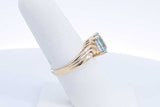 Light Blue Gemstone Ring In 14k Yellow Gold 4.7 Grams Size 6.75 Eb0824lrxsa