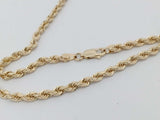 14k Yellow Gold Rope Chain Necklace 17.8 Grams 22 Inch Eb0926loorsa