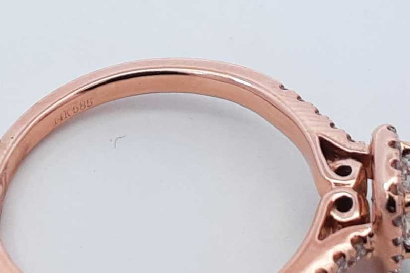 0.55ctw Center Diamond Ring In 14k Rose Gold 3.4 Grams Size 8 Eb1125lwrxdu