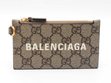 Gucci X Balenciaga Gg Supreme Monogram Logo Card Case With Strap Fw0526oordu