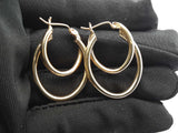 14k Yellow Gold Double Hoop Earrings 4.7 Grams Fw0826pxzdu