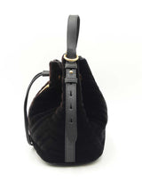 Gucci Marmont Bucket Bag In Matelassé Black Velvet Fw0825lrxdu
