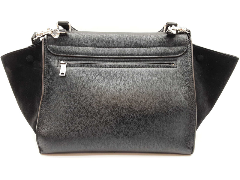 Celine Trapeze Black Leather Shoulder Bag Do0525wxzde