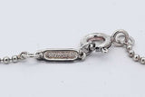 Tiffany & Co. 925 Purple Enamel Heart Key Pendant Necklace 7.5 Grams Eb0426exsa