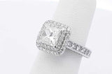 3.69cttw Diamond Ring In 18k White Gold 5.7 Grams Size 4.5 Eb0526olxzsa