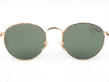 Ray-ban Arista Gold-tone Round Sunglasses With Green Lenses Fw1026ixdu