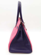 Hermes Birkin 30 Pink Purple Chevre Mysore Palladium Handbag Do0526lrxzxde