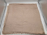 Louis Vuitton Beige Gray Silk Wool Monogram Shawl Do0325orxde