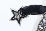 Chanel Cc Logo Strass Etoile Black Resin & Crystal Embellished Broach Eb426wxzde