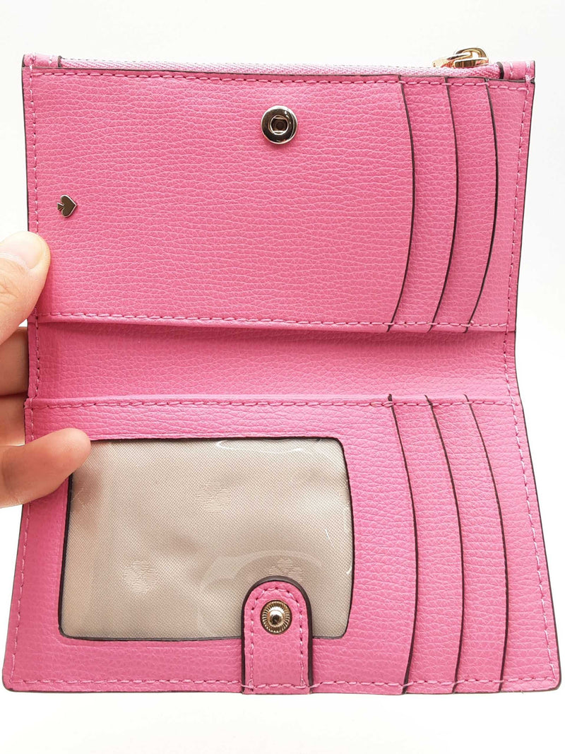 Kate Spade Sylvia Slim Bifold Pink Wallet Eb0924lrsa