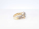 3.59 Cttw Diamond & 14k Yellow Gold Halo Ring 7.8 Grams Size 5.75 Fworxzdu