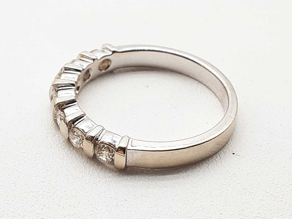14k White Gold Diamond Fancy Wedding Band Ring Size 6.5 Dolixde 144020013902