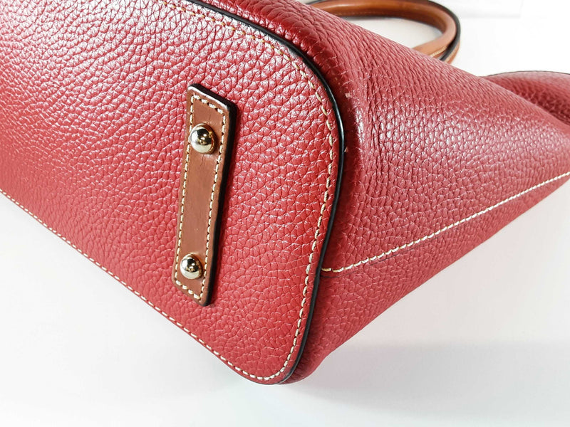 Dooney & Bourke Brielle Tote Bag In Red Pebbled Leather Fw1025wxde