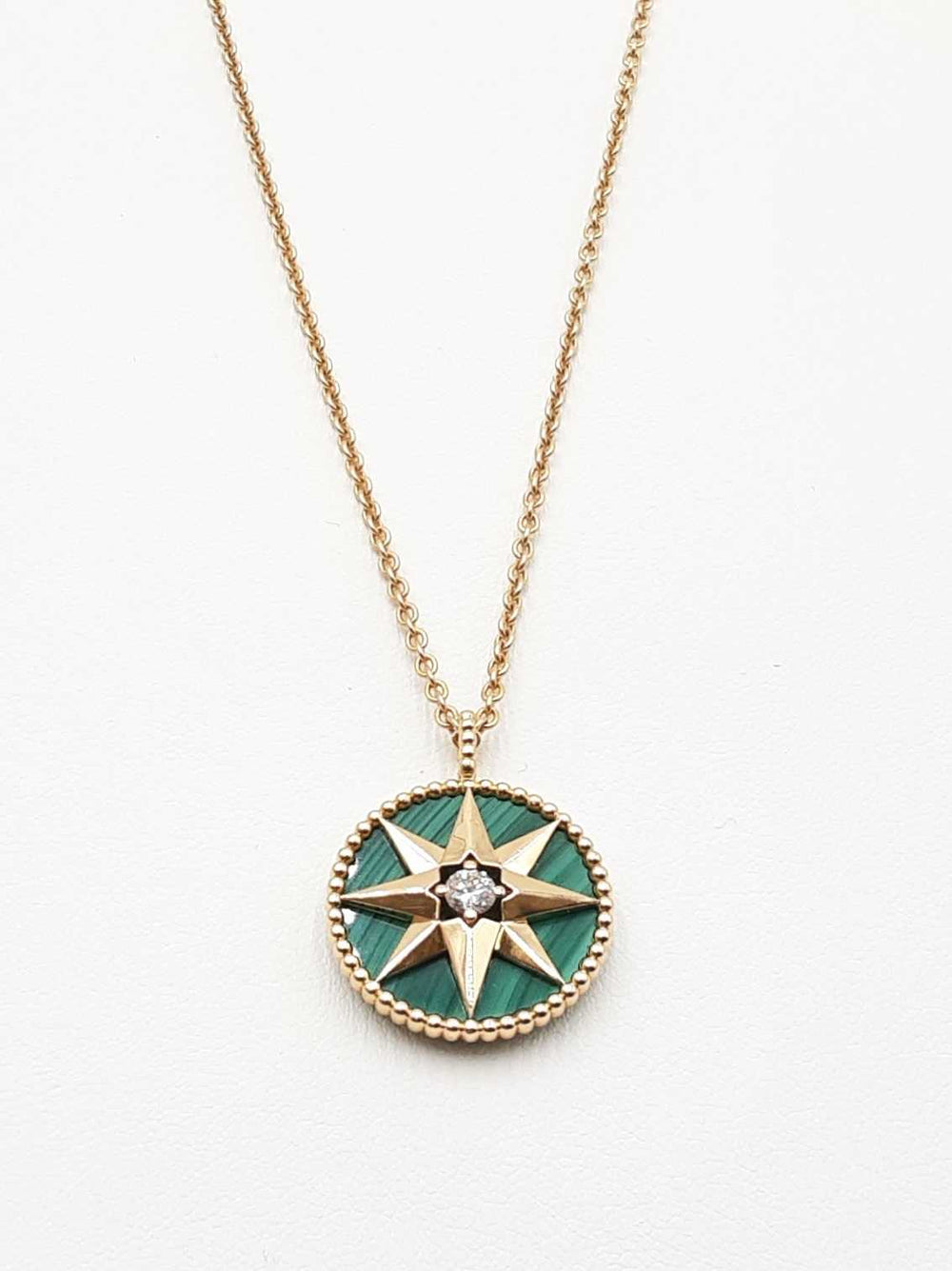 Christian Dior Rose De Vents Necklace In 18k Gold 13.8 Gram 32