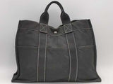 Hermes Canvas Fourre Tout Mm Canvas Tote Bag Black Aa1026lzxsa