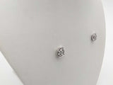 0.7 Dwt Lab Grown Diamond 3.5 Grams Necklace & Earring Ensemble Sterling Silver Jg1225esmia