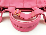 Prada Small Canapa Logo Print Tote Bag In Peony Pink Cotton Canvas Fw0626orzdu