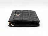 Christian Dior Caro Zipped Pouch In Black Cannage-quilted Calfskin Fw0526lzxzdu
