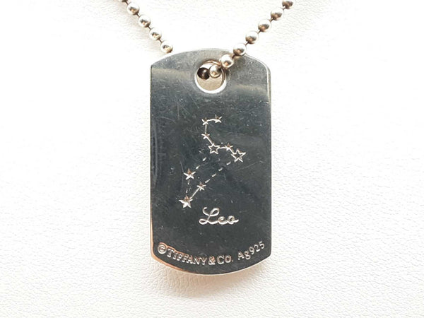 Tiffany & Co. Sterling Silver Zodiac Leo Constellation Dog Tag 24in Do0324oxzde