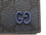 Gucci Bifold Wallet In Gg Supreme Coated Canvas & Dusty Blue Leather Fw0426ozxdu