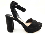 Miu Miu Black Suede Ankle Strap Platform Heels Size It 39 Do0625rxde