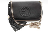 Gucci Soho Black Leather Chain Crossbody Bag Eb0826rxzde