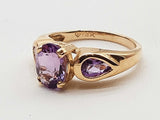 Purple Amethyst 14k Yellow Gold 2.9g Ring Size 6 Do0326olrde