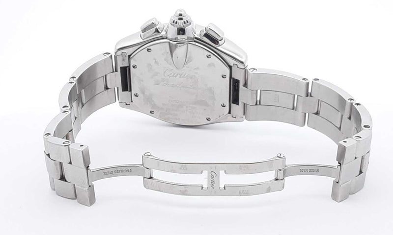 Cartier Roadster Chronograph Diamond Stainless Steel Watch 40mm Eb0223szxxdu