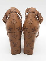 Louis Vuitton Reverse Monogram Matchmake Cross Strap Heels Size 40 Fw1124oorde