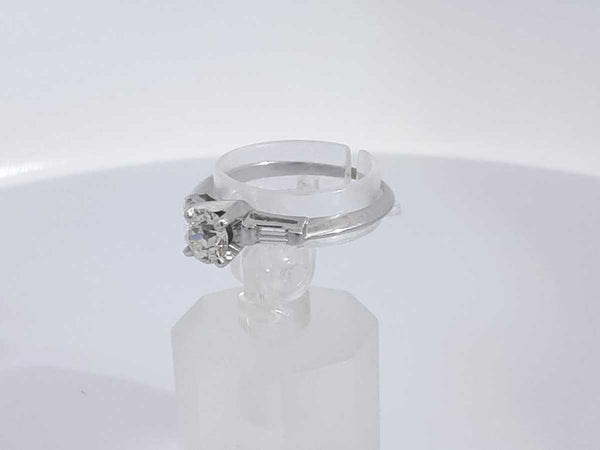0.48 Cttw Diamond 14k White Gold Ring 2.2 Grams Size 6.5 Aa0825lzxsa
