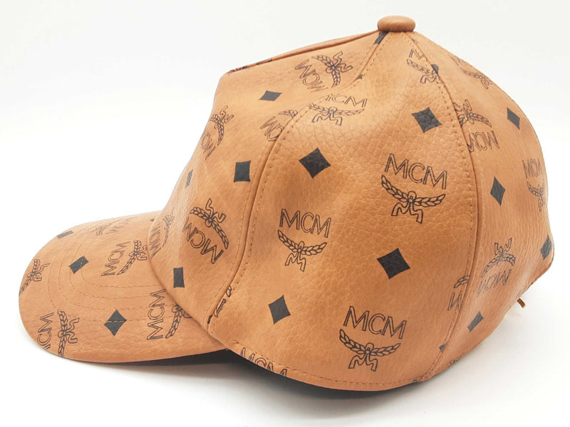Mcm Visetos Cognac Tan Coated Canvas Ball Cap Do1125lxzde