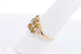 Yellow Gemstone & Diamond Ring In 14k Yellow Gold 3.5 Grams Size 7.5 Eb1024loxsa