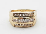 0.81 Cttw Natural Diamonds 14k Yellow Gold 7.7g Ring 9.25 Do0626rxzde