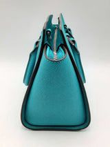 Michael Kors Selma Saffiano Leather Satchel In Teal Fw1124orsa