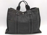 Hermes Canvas Fourre Tout Mm Canvas Tote Bag Black Aa1026lzxsa