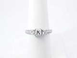 1.22 Cttw Three-stone Cathedral Ring In 14k White Gold 4 Grams Size 7.75 Fw0526lwxzdu