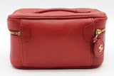 Chanel Red Caviar Leather Vanity Case Eb1225prxde