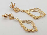 14k Yellow Gold 1.4g Drop Stud Earrings Do0526exde