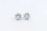 0.52cttw Diamond Stud Earrings In 14k White Gold 1.5 Grams Eb0126lixdu