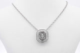 14k White Gold Diamond Pendant Necklace 4.4 Grams 17 Inch Eb0726pxzsa