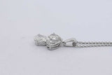 2.04cttw Lab Grown Pear Shaped Diamond Pendant Necklace 14k White Gold Eb326eorsa
