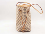 Louis Vuitton Neverfull Mm Damier Azur Handbag With Pochette Aa0625czxsa