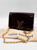 Louis Vuitton Amarante Vernis Patent Leather Louise Chain Bag Eb0526cocde