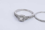 0.76cttw Diamond Wedding Set In 14k White Gold 5.6 Grams Size 8.5 Eb1225woxdu