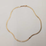 14k Yellow Gold Cleopatra Herringbone Necklace 7.8 Grams 16.5 Inch Fw0726orzdu
