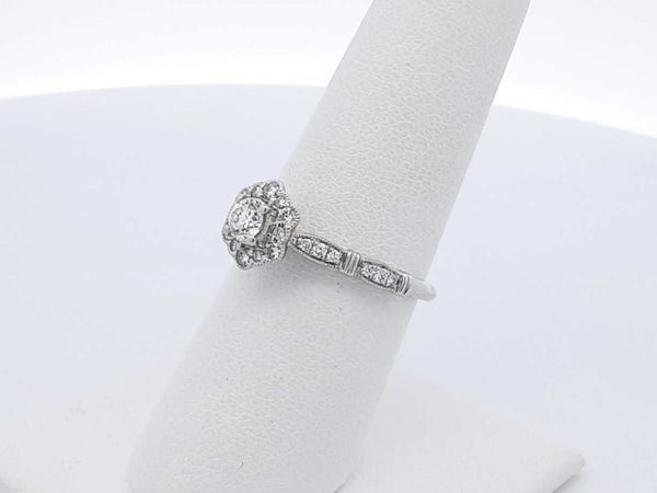 0.55 Cttw Diamond & 95% Platinum Flower Setting Ring 5 Grams Size 7 Fw1124wrxdu