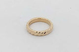 David Yurman 18k Yellow Gold Cable Ring 5.2 Grams Size 8 Eb0626iirsa